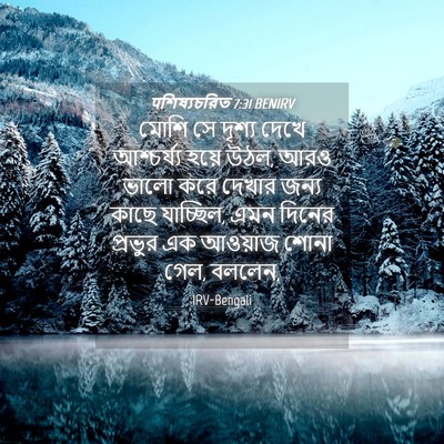 Picture 04 - पশিষ্যচরিত 7:31 BENIRV - মোশি সে দৃশ্য দেখে - Bible Verse Picture