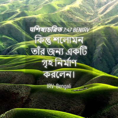 Picture 04 - पশিষ্যচরিত 7:47 BENIRV - কিন্তু শলোমন তাঁর - Bible Verse Picture