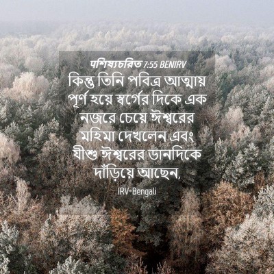 Picture 04 - पশিষ্যচরিত 7:55 BENIRV - কিন্তু তিনি - Bible Verse Picture