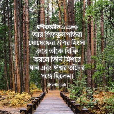 Picture 04 - पশিষ্যচরিত 7:9 BENIRV - আর পিতৃকুলপতিরা - Bible Verse Picture