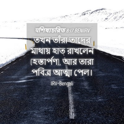 Picture 04 - पশিষ্যচরিত 8:17 BENIRV - তখন তাঁরা তাদের - Bible Verse Picture