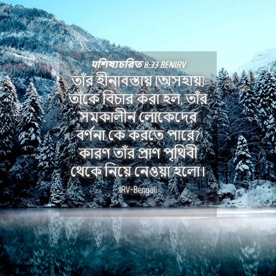 Picture 04 - पশিষ্যচরিত 8:33 BENIRV - তাঁর হীনাবস্তায় - Bible Verse Picture