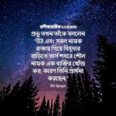 Picture 04 - पশিষ্যচরিত 9:11 BENIRV - প্রভু তখন তাঁকে - Bible Verse Picture