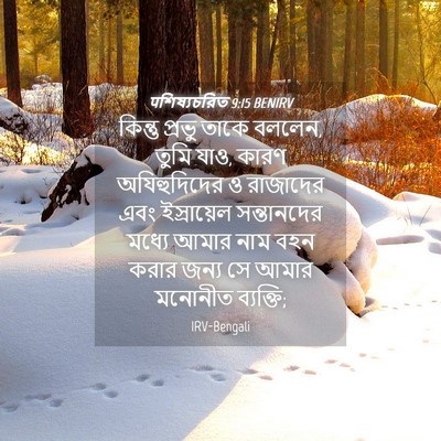 Picture 04 - पশিষ্যচরিত 9:15 BENIRV - কিন্তু প্রভু তাকে - Bible Verse Picture