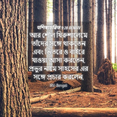 Picture 04 - पশিষ্যচরিত 9:28 BENIRV - আর শৌল যিরুশালেমে - Bible Verse Picture