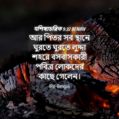 Picture 04 - पশিষ্যচরিত 9:32 BENIRV - আর পিতর সব স্থানে - Bible Verse Picture