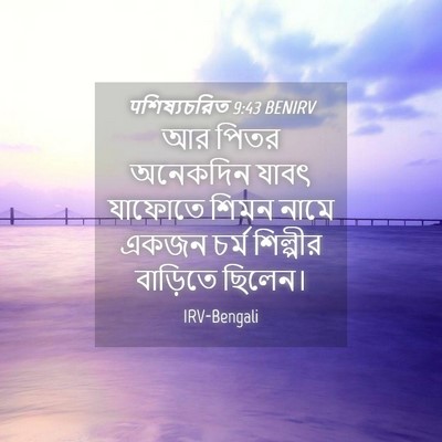 Picture 04 - पশিষ্যচরিত 9:43 BENIRV - আর পিতর অনেকদিন - Bible Verse Picture