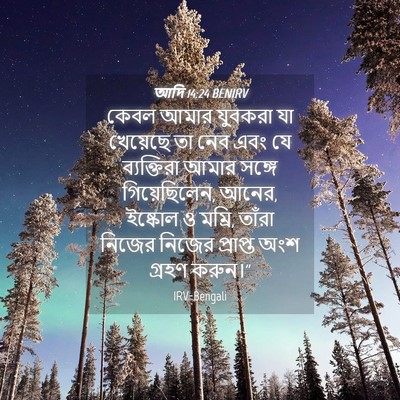 Picture 04 - আদি 14:24 BENIRV - কেবল আমার যুবকরা - Bible Verse Picture