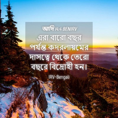 Picture 04 - আদি 14:4 BENIRV - এরা বারো বছর - Bible Verse Picture