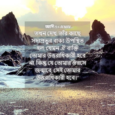 Picture 04 - আদি 15:4 BENIRV - তখন দেখ, তাঁর কাছে - Bible Verse Picture