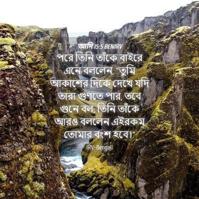 Picture 04 - আদি 15:5 BENIRV - পরে তিনি তাঁকে - Bible Verse Picture