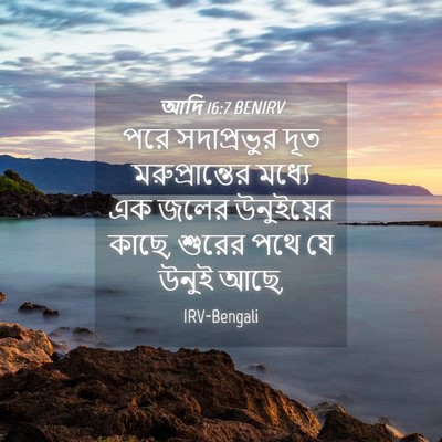Picture 04 - আদি 16:7 BENIRV - পরে সদাপ্রভুর দূত - Bible Verse Picture