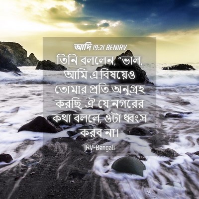 Picture 04 - আদি 19:21 BENIRV - তিনি বললেন, “ভাল, - Bible Verse Picture