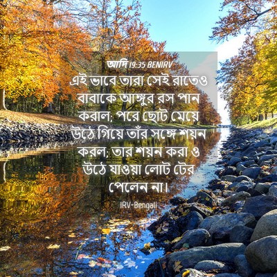 Picture 04 - আদি 19:35 BENIRV - এই ভাবে তারা সেই - Bible Verse Picture