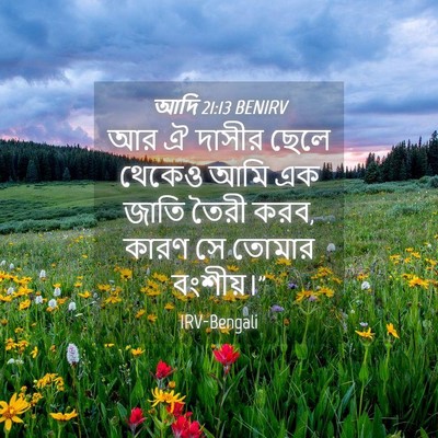 Picture 04 - আদি 21:13 BENIRV - আর ঐ দাসীর ছেলে - Bible Verse Picture
