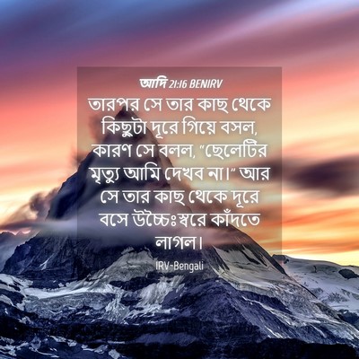 Picture 04 - আদি 21:16 BENIRV - তারপর সে তার কাছ - Bible Verse Picture