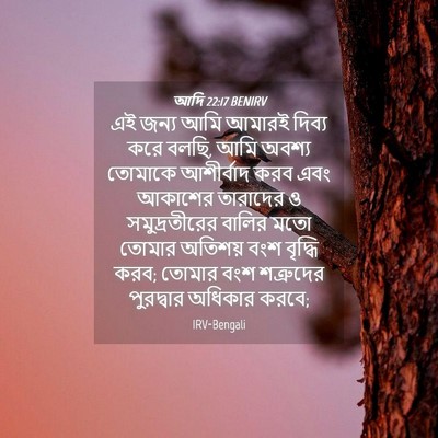 Picture 04 - আদি 22:17 BENIRV - এই জন্য আমি আমারই - Bible Verse Picture