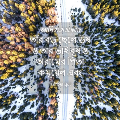 Picture 04 - আদি 22:21 BENIRV - তাঁর বড় ছেলে ঊষ ও - Bible Verse Picture