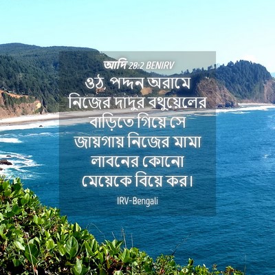 Picture 04 - আদি 28:2 BENIRV - ওঠ, পদ্দন অরামে - Bible Verse Picture