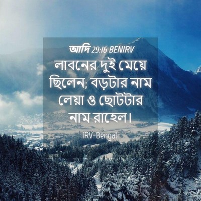 Picture 04 - আদি 29:16 BENIRV - লাবনের দুই মেয়ে - Bible Verse Picture