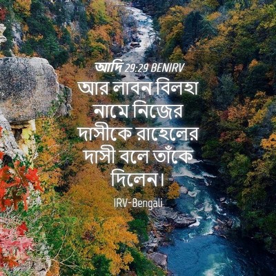 Picture 04 - আদি 29:29 BENIRV - আর লাবন বিলহা নামে - Bible Verse Picture