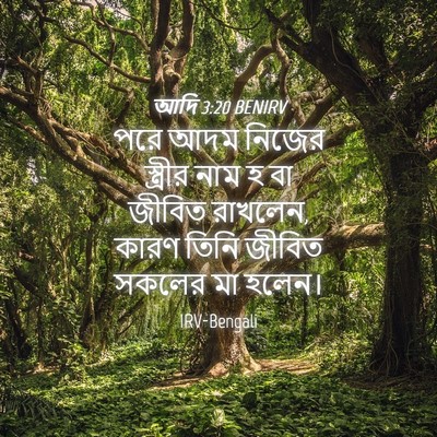 Picture 04 - আদি 3:20 BENIRV - পরে আদম নিজের - Bible Verse Picture