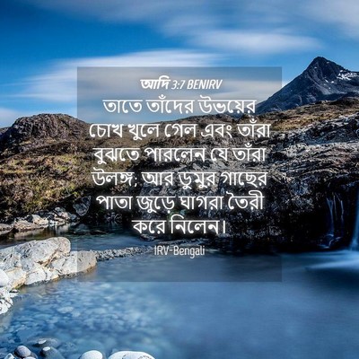 Picture 04 - আদি 3:7 BENIRV - তাতে তাঁদের - Bible Verse Picture