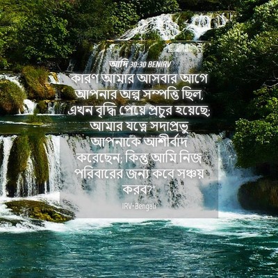 Picture 04 - আদি 30:30 BENIRV - কারণ আমার আসবার - Bible Verse Picture