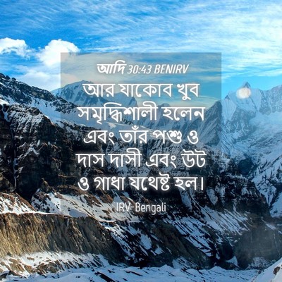 Picture 04 - আদি 30:43 BENIRV - আর যাকোব খুব - Bible Verse Picture