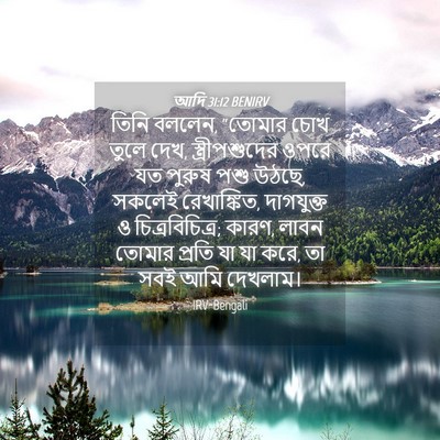 Picture 04 - আদি 31:12 BENIRV - তিনি বললেন, “তোমার - Bible Verse Picture