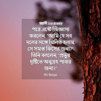 Picture 04 - আদি 33:8 BENIRV - পরে এষৌ জিজ্ঞাসা - Bible Verse Picture