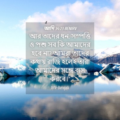 Picture 04 - আদি 34:23 BENIRV - আর তাদের ধন, - Bible Verse Picture