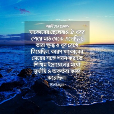 Picture 04 - আদি 34:7 BENIRV - যাকোবের ছেলেরাও ঐ - Bible Verse Picture
