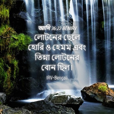 Picture 04 - আদি 36:22 BENIRV - লোটনের ছেলে হোরি ও - Bible Verse Picture