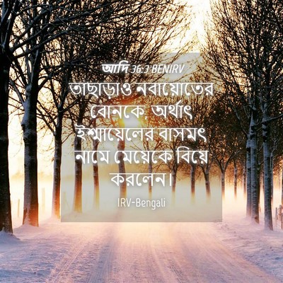 Picture 04 - আদি 36:3 BENIRV - তাছাড়াও - Bible Verse Picture