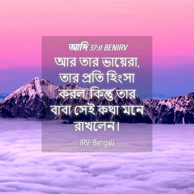 Picture 04 - আদি 37:11 BENIRV - আর তার ভায়েরা, তার - Bible Verse Picture