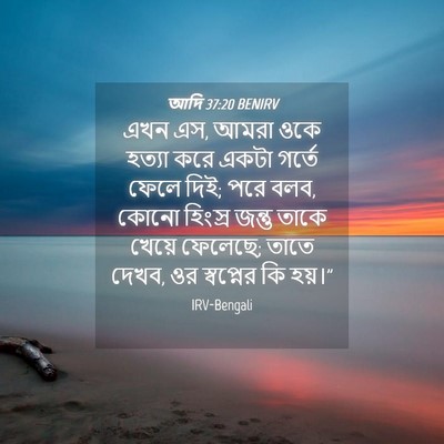 Picture 04 - আদি 37:20 BENIRV - এখন এস, আমরা ওকে - Bible Verse Picture