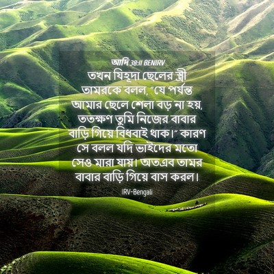 Picture 04 - আদি 38:11 BENIRV - তখন যিহূদা ছেলের - Bible Verse Picture