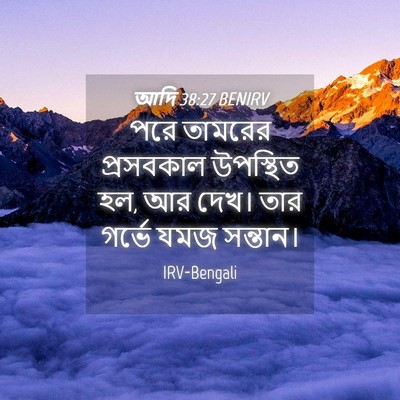 Picture 04 - আদি 38:27 BENIRV - পরে তামরের - Bible Verse Picture