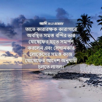 Picture 04 - আদি 39:22 BENIRV - তাতে কারারক্ষক - Bible Verse Picture