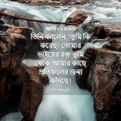 Picture 04 - আদি 4:10 BENIRV - তিনি বললেন, “তুমি - Bible Verse Picture