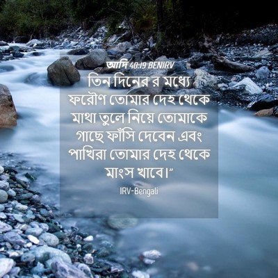 Picture 04 - আদি 40:19 BENIRV - তিন দিনের র মধ্যে - Bible Verse Picture