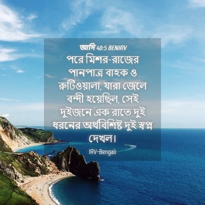 Picture 04 - আদি 40:5 BENIRV - পরে মিশর-রাজের - Bible Verse Picture