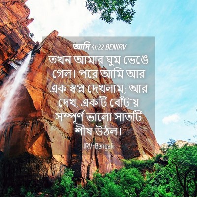 Picture 04 - আদি 41:22 BENIRV - তখন আমার ঘুম ভেঙে - Bible Verse Picture
