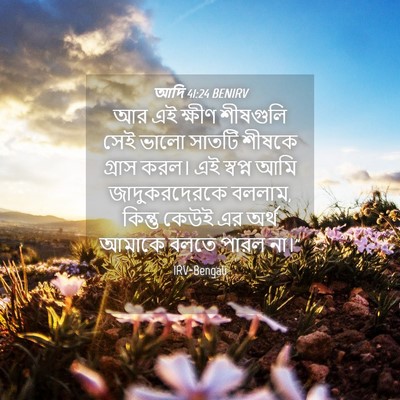 Picture 04 - আদি 41:24 BENIRV - আর এই ক্ষীণ - Bible Verse Picture