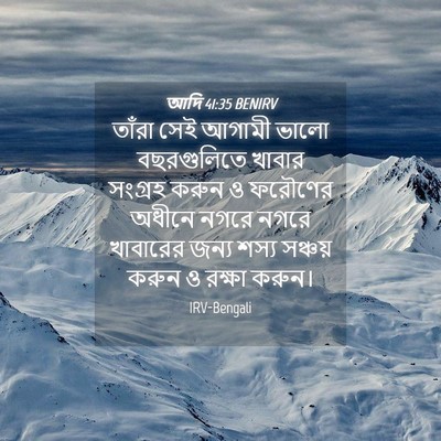 Picture 04 - আদি 41:35 BENIRV - তাঁরা সেই আগামী - Bible Verse Picture