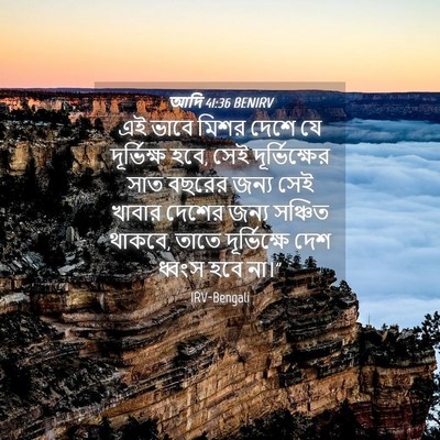Picture 04 - আদি 41:36 BENIRV - এই ভাবে মিশর দেশে - Bible Verse Picture