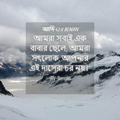 Picture 04 - আদি 42:11 BENIRV - আমরা সবাই এক বাবার - Bible Verse Picture