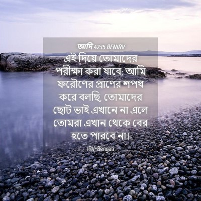 Picture 04 - আদি 42:15 BENIRV - এই দিয়ে তোমাদের - Bible Verse Picture