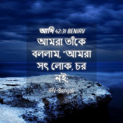 Picture 04 - আদি 42:31 BENIRV - আমরা তাঁকে বললাম, - Bible Verse Picture